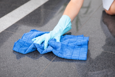 Interior tile grout cleaning